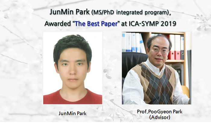 JunMin Park has been awarded The Best Paper at ICA-SYMP 2019.
